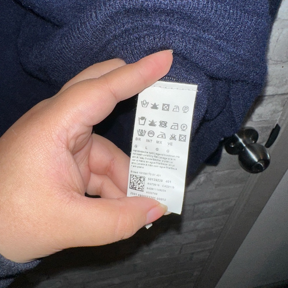 Hugo Boss 100% cashmere sweater men sz L #A2 - Picture 5 of 6